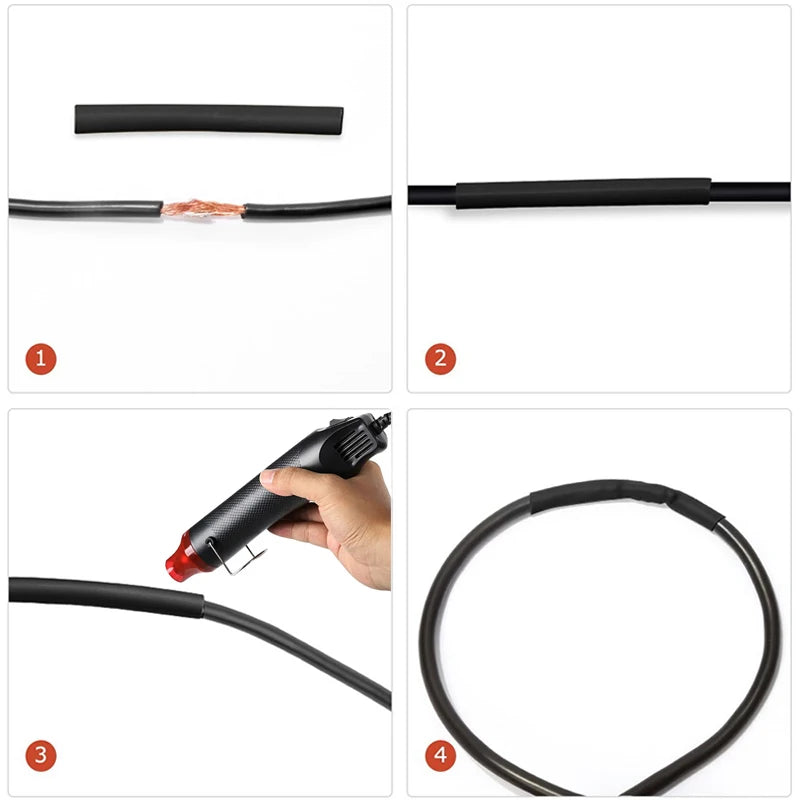 530/328/127pcs Heat Shrink Tube 2 1 Shrinkable Wire Shrinkin
