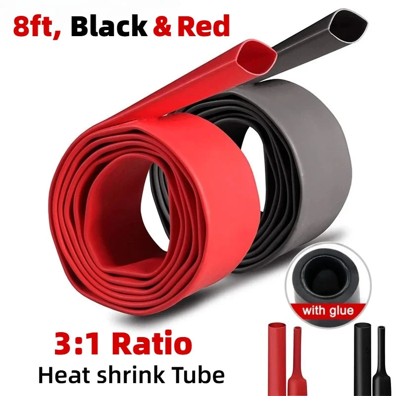 8ft/ 2.4m Length Heat Shrink Tubing Kit 3 1 Heat Shrink Larg