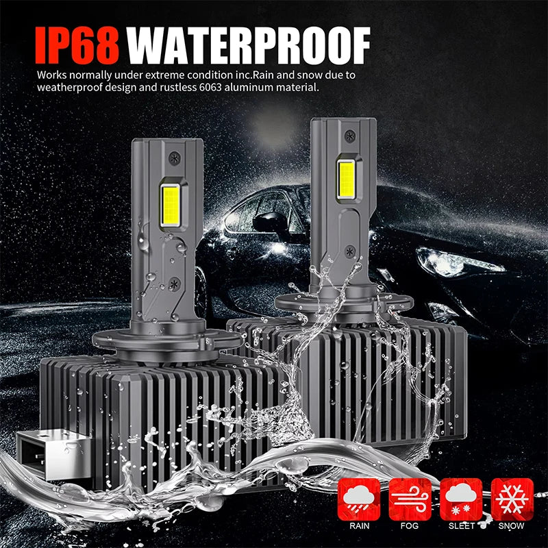 2PCS 30000LM D1S D3S Headlight 35W D2S D2R D4S D4R D5S D8S L