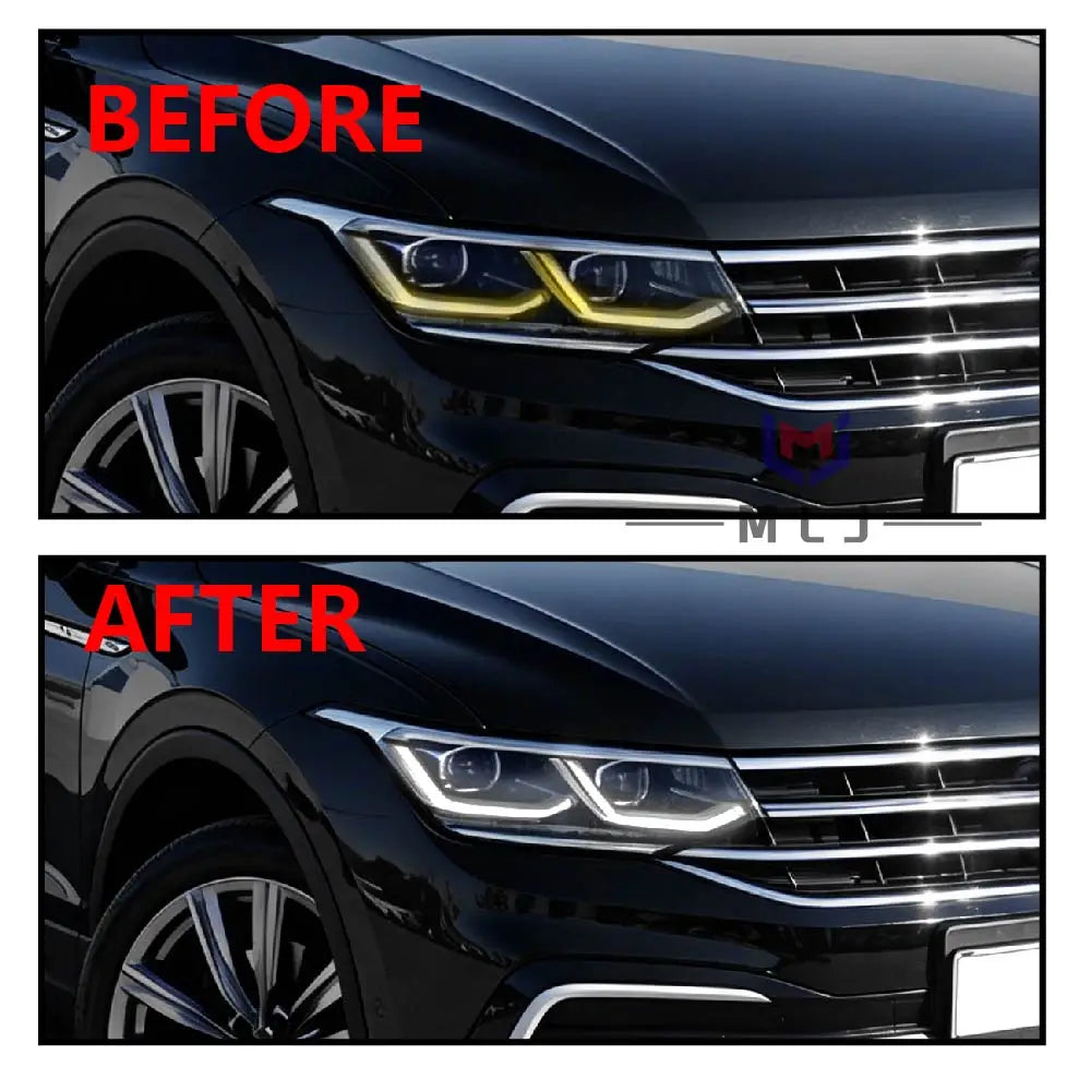 Headlight Angel Eye DRL Chip Boards Light Guide Acrylic Tube Strips Daytime Running Light for Volkswagen