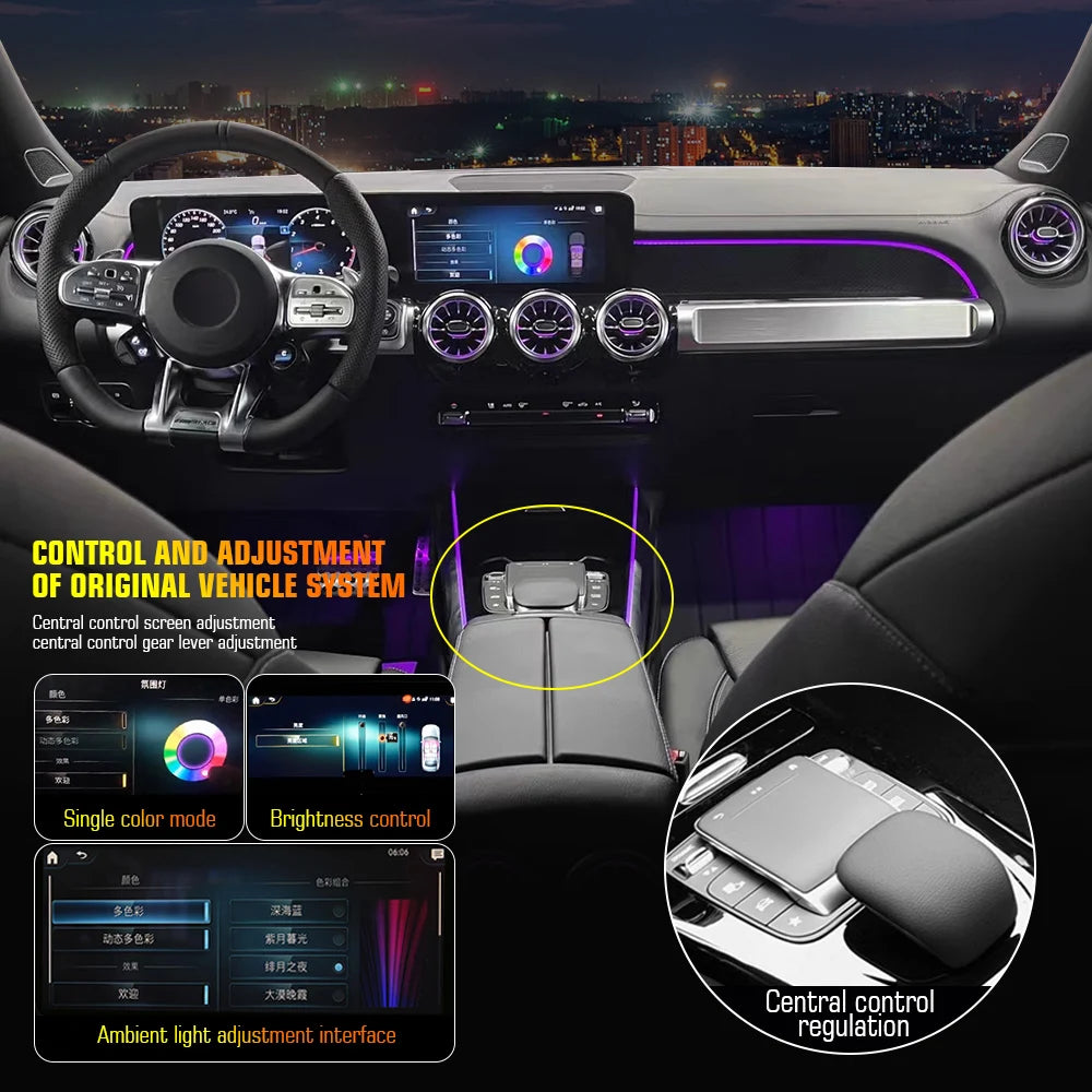 Led 12/64 Colours Ambient Lights For Mercedes-Benz A/CLA W17