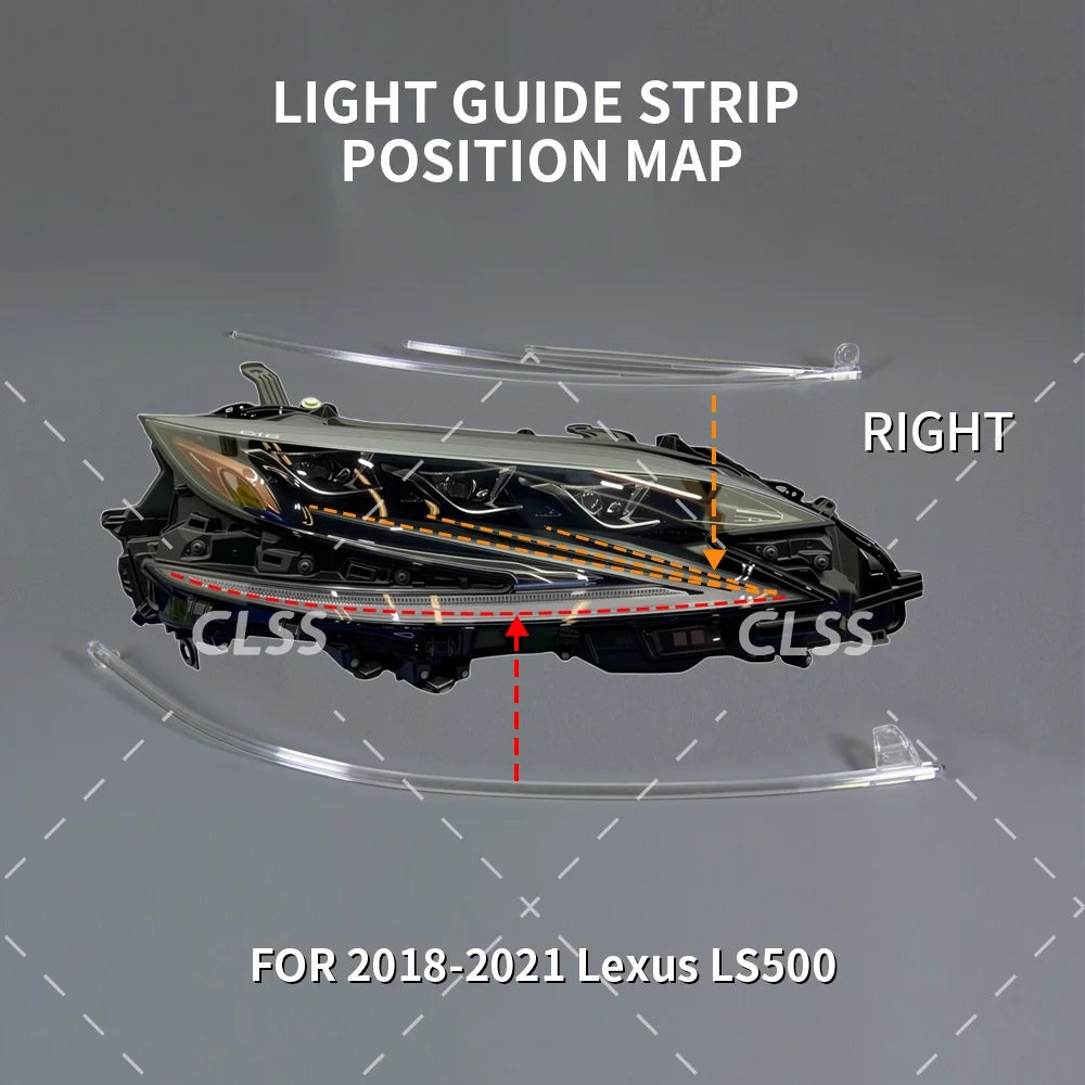Headlight DRL LED Chips Board Acrylic DRL Light Guide Strip Daytime Running Light Tube Bar for Lexus