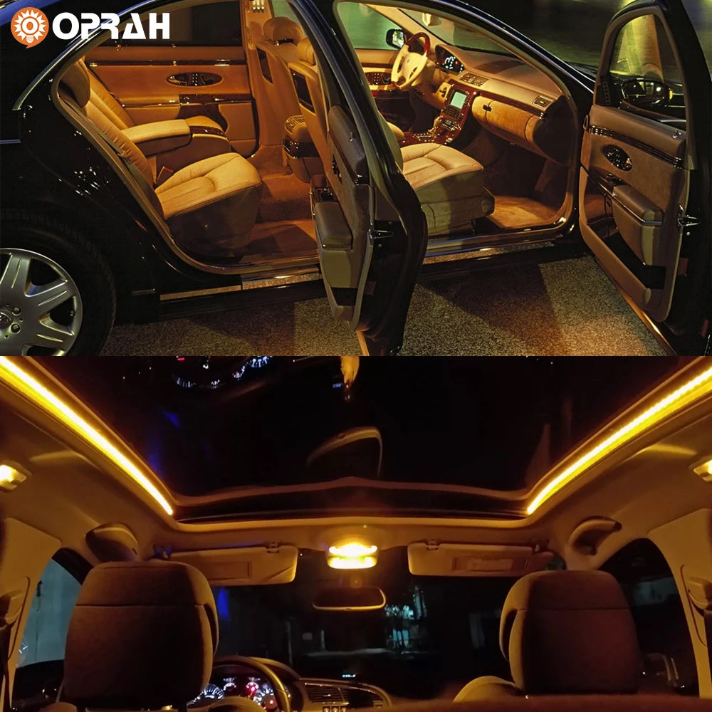 10PCS NEW T10 W5W LED Bulbs 6000K White 194 168 Canbus 3838 LED Chips Car Interior Wedge Dome Map License Plate Door Light Amber