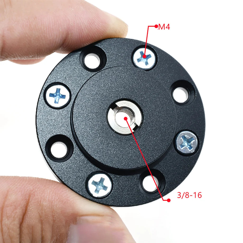Metal Plate Wall Mount 1/4 3/8 Thread Magic Arm Fixed Base f