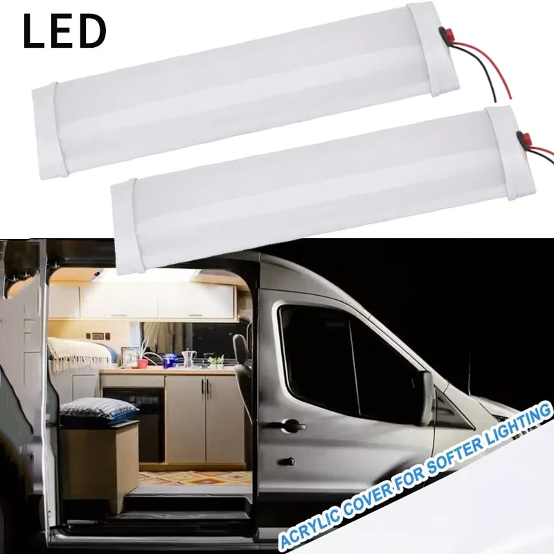 1pc/2pcs LED Vehicle Interior Light Bar- 12V-80V Car Reading