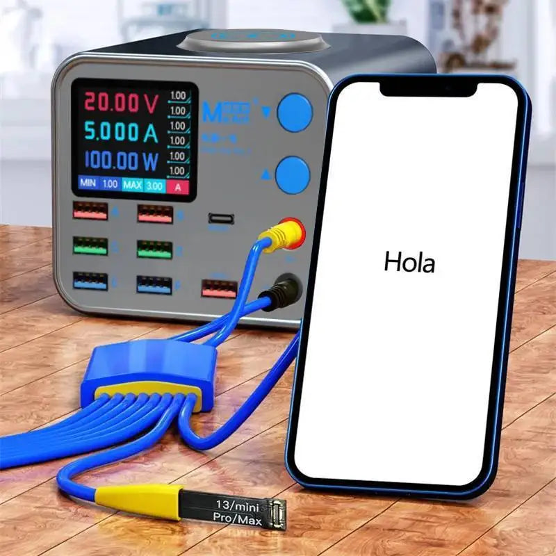 DianBa No. 1 PD 8-Port LCD Multi-Function Fast Charger Wirel
