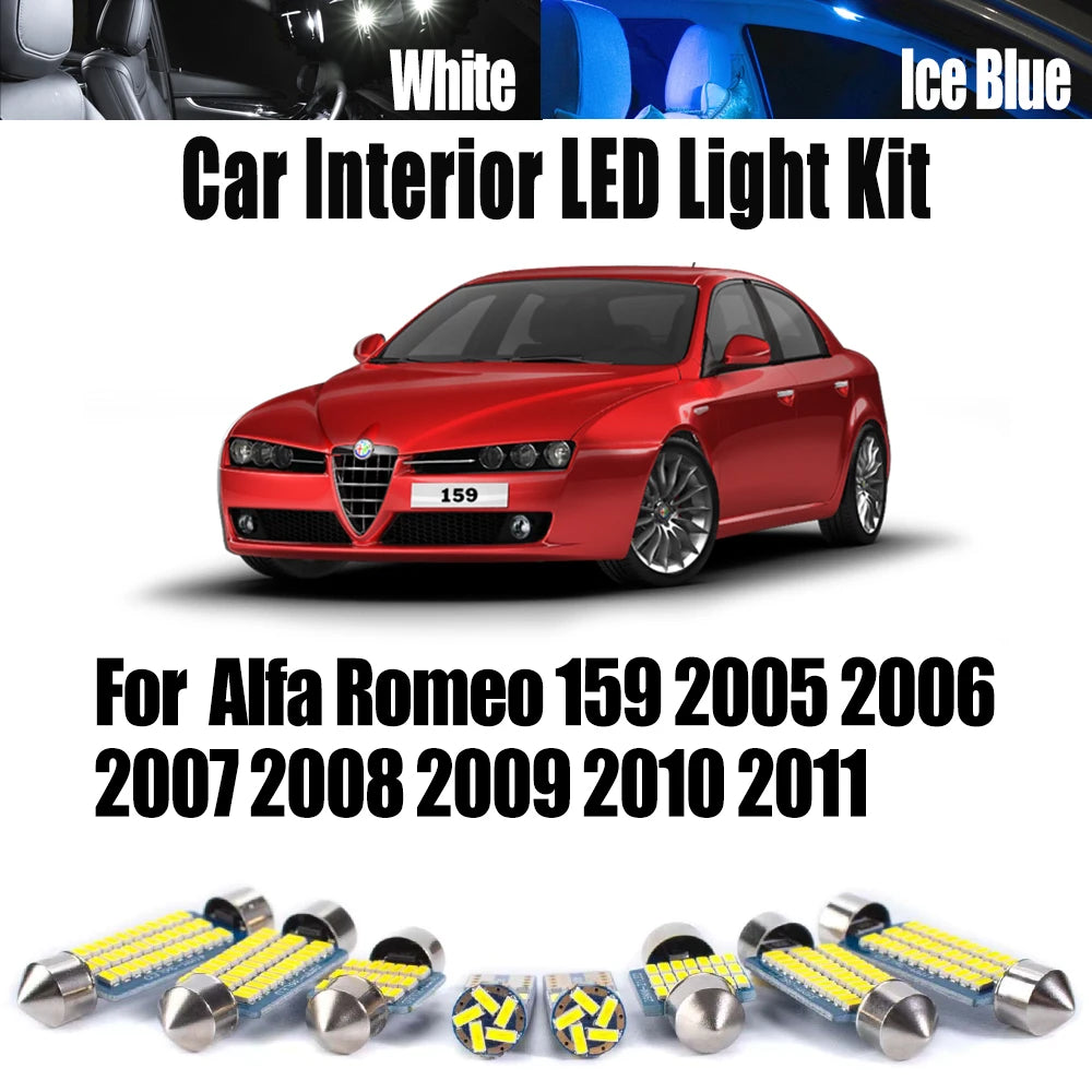 Bulbs Interior Map Dome Door Trunk Glove Box Light Kit Car Accessories for Alfa Romeo 2005-2011