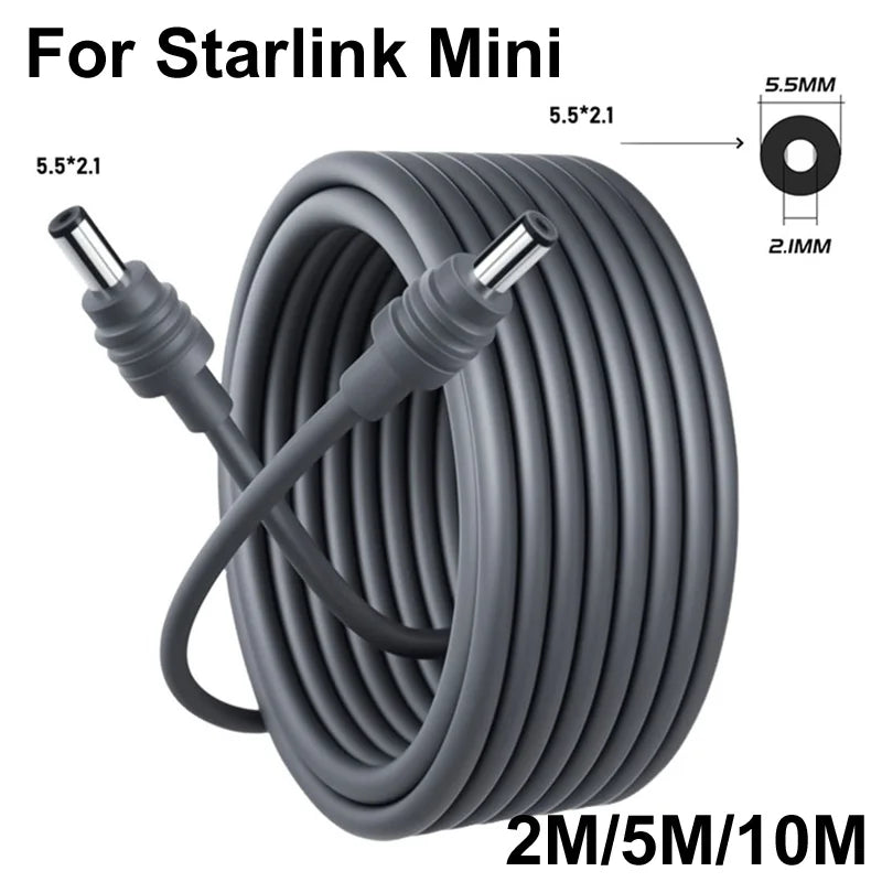 100W 20V/5A 2M/3m/5m/10M For Starlink Mini DC 5521 55 21 Pow