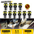 AUXITO 10/8/6/4/2Pcs Canbus 194 501 T10 W5W LED Bulb No Erro