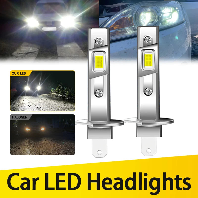 2PCS 20000LM H1 LED Headlight Bulb H1 LED Canbus Car Head Fo