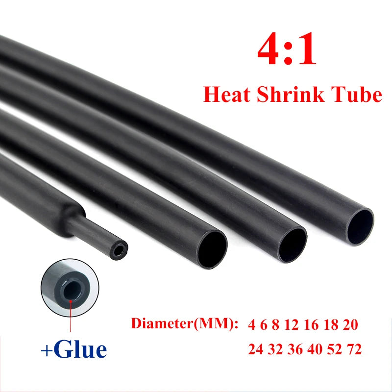 4mm-72mm 4 1 Heat Shrink Tube with Glue Tubing Adhesive Line