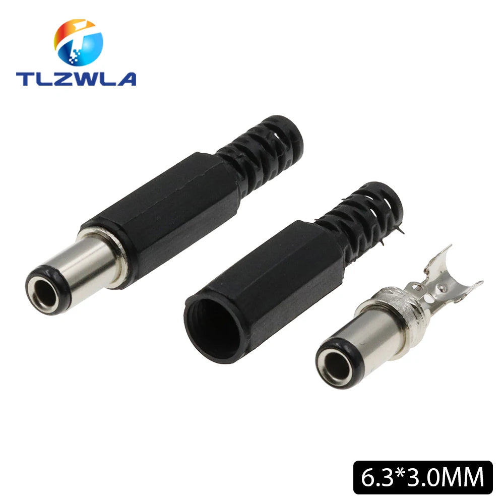 10PCS DC Power Plug 5.5 2.1mm 5.5 2.5mm 3.5 1.35mm 6.3 3.0mm