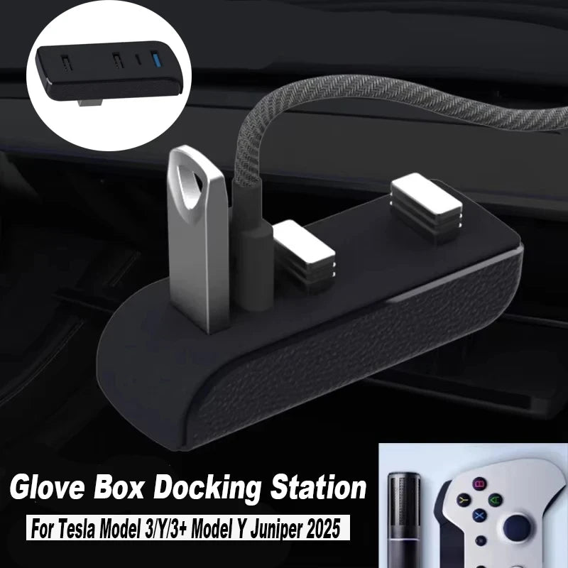 4-in-1 USB Extender Charger Upgrade Data Transfer Glove Box 