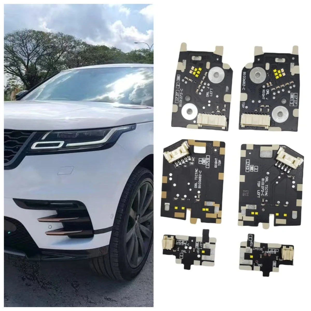 Headlight LED DRL Module Daytime Running LED Light OE# B101672-C B101682-C For Land Rover Range Rover Velar