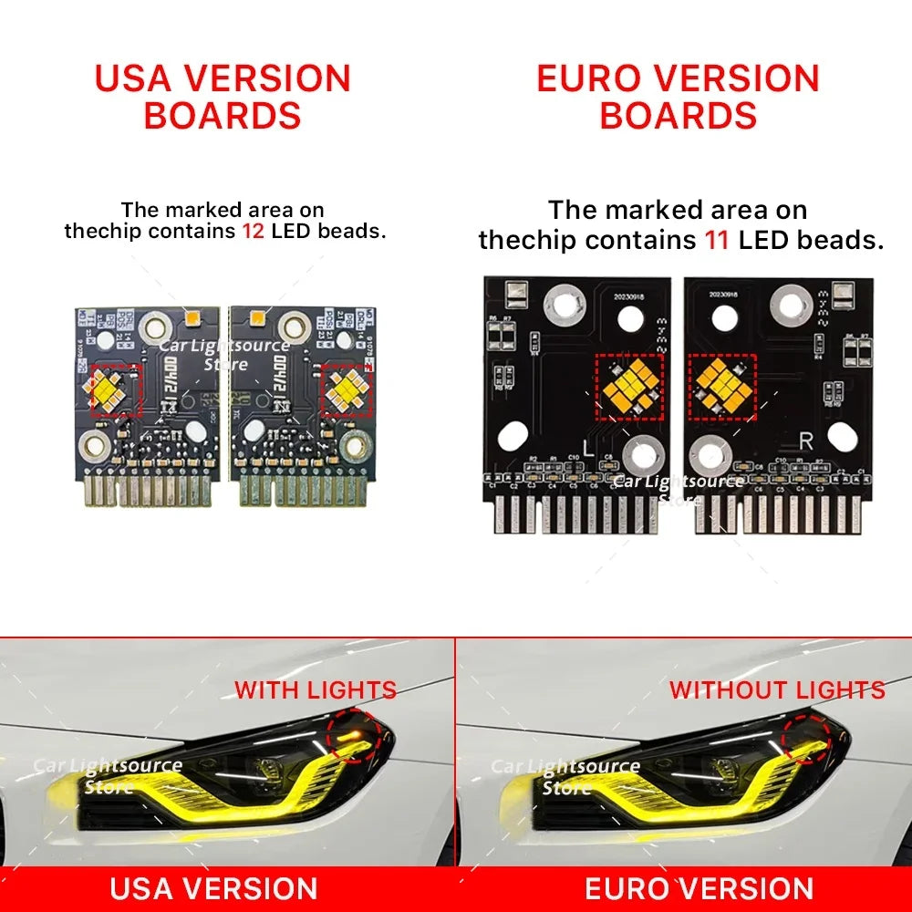 Angel Eye LED DRL Boards For BMW 2 Series G87 G42 M2 M240i 21-24 Adaptive Headlight Daytime Running Light