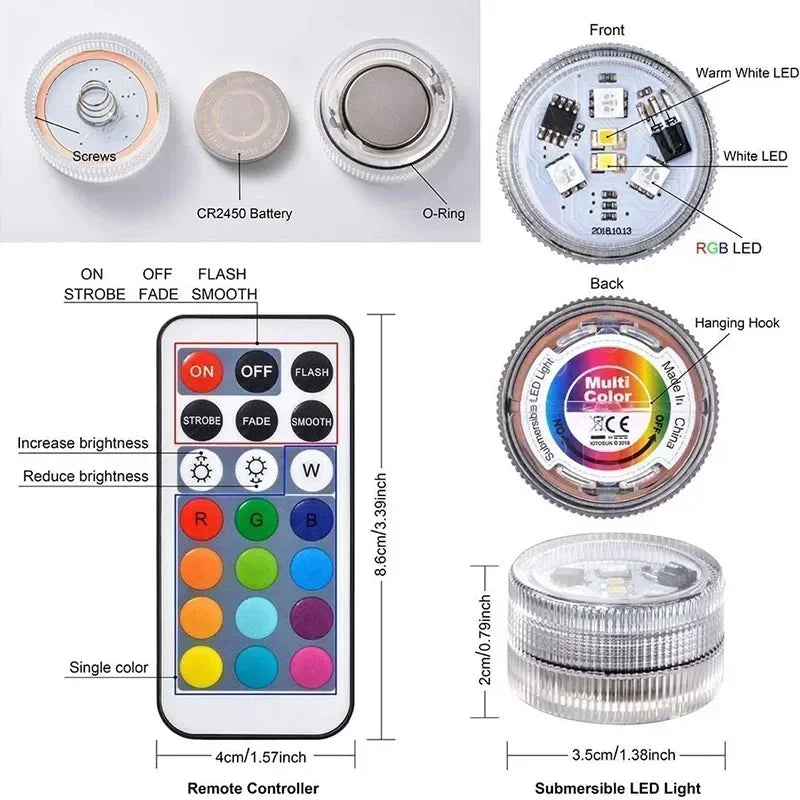 LED Car Interior Ambient Light Remote Control Decoration Aut
