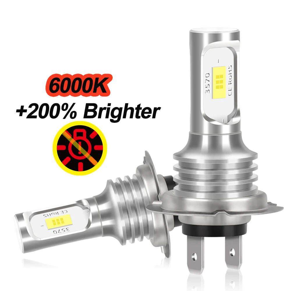4PCS H7 LED Headlight KIT Combo Bulbs High Low Beam Super Br