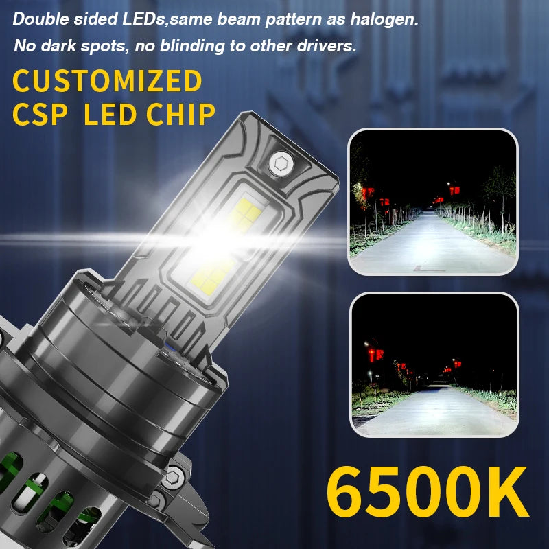 1/2PCS Motorcycle Lamps 70W White 20000LM H4 9003 LED Headli