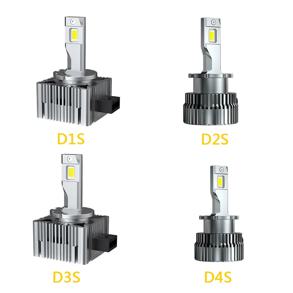 AUXITO 2Pcs Turbo D1S LED Headlight Bulbs D2S D4S D3S LED He