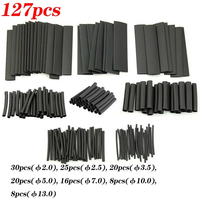 127-1060 pcs 2 1 Heat Shrink Tube Shrinking Assorted Polyolefin Insulation Sleeving Wire Cable Sleeves Wrap