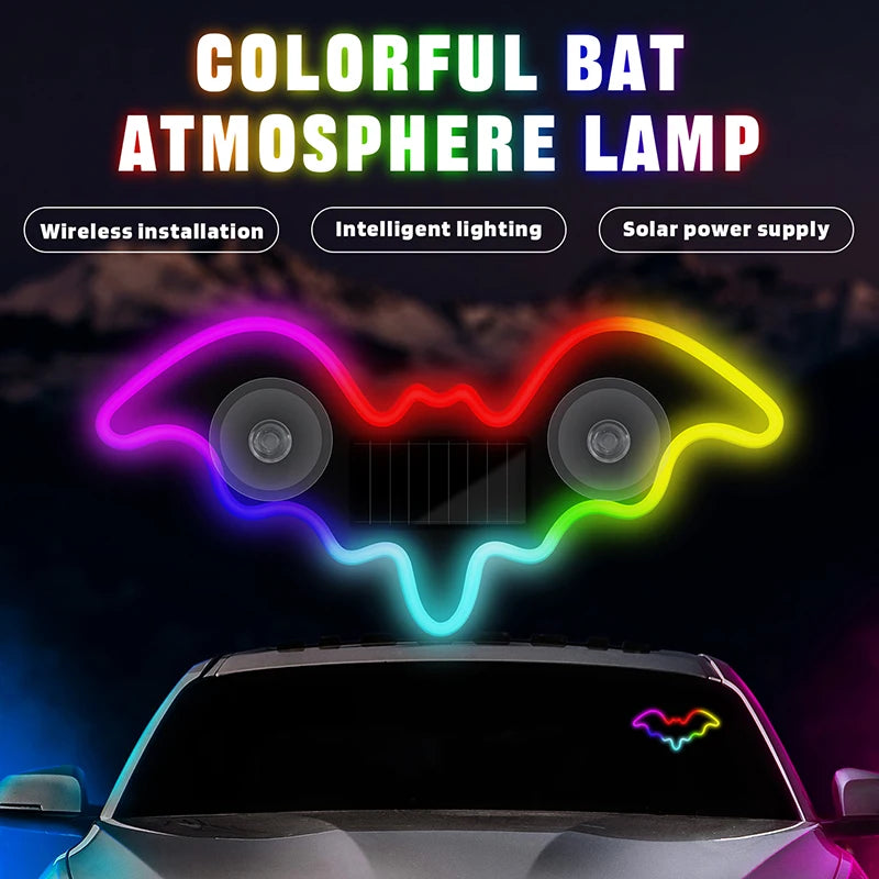 Bat-shaped Universal Solar Power Atmosphere Light Dynamic Gr