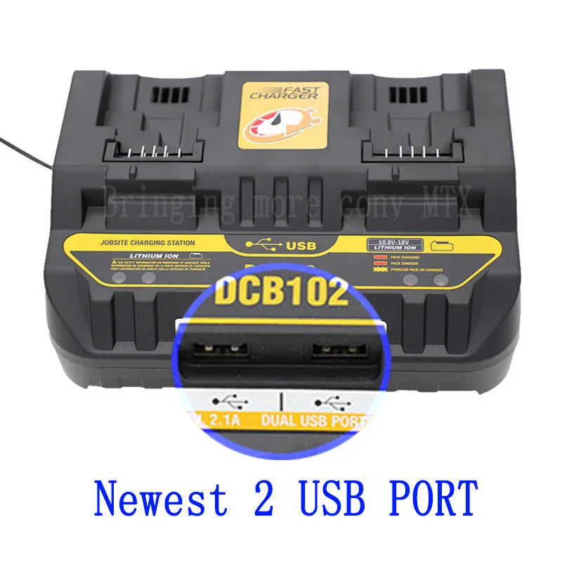 Fast Charging DCB102 Li-ion Battery Charger For DeWalt 12V 1