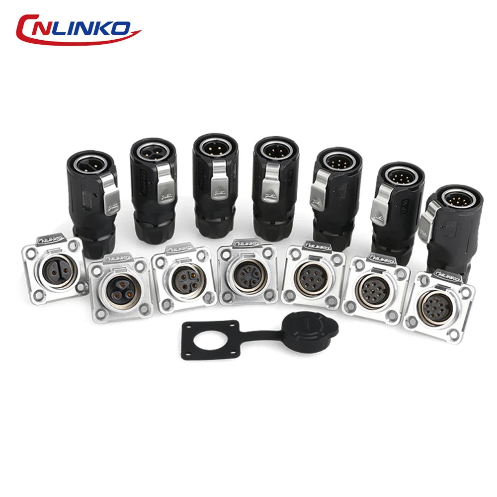 CNLINKO M16 Waterproof Electrical Connector 2/3/4/5/7/8/9 Pi