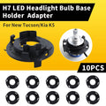10Pcs H7 LED Headlight Bulb Adapter Car Light Holder Socket 