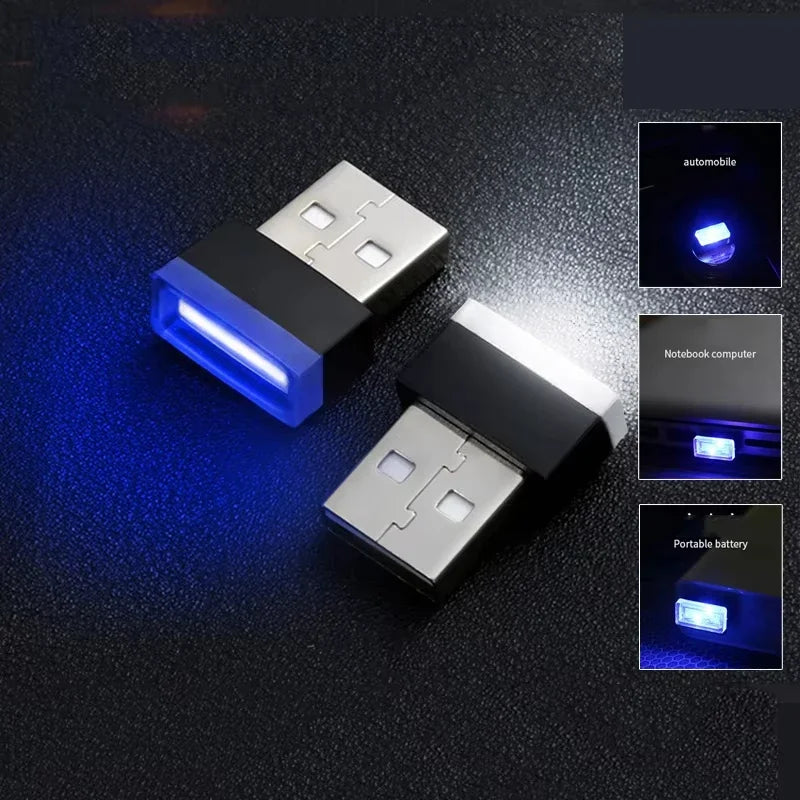 Mini Car Interior Ambient Lights Atmosphere Lamp USB LED Car