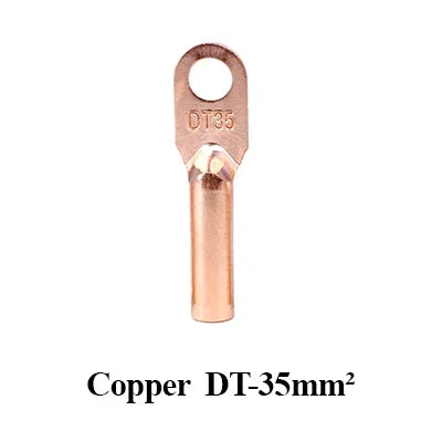 Wire Crimp Connector Car Auto Copper Terminal Block DT-10/16/25/35/50 Battery Cable Crimp Terminals Soldered Copper Crimp Lugs