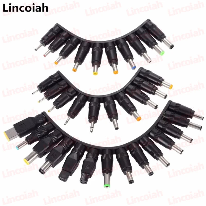 34PCS/8PCS Universal AC Power Adapter Tips 5.5mmx2.1mm DC Co