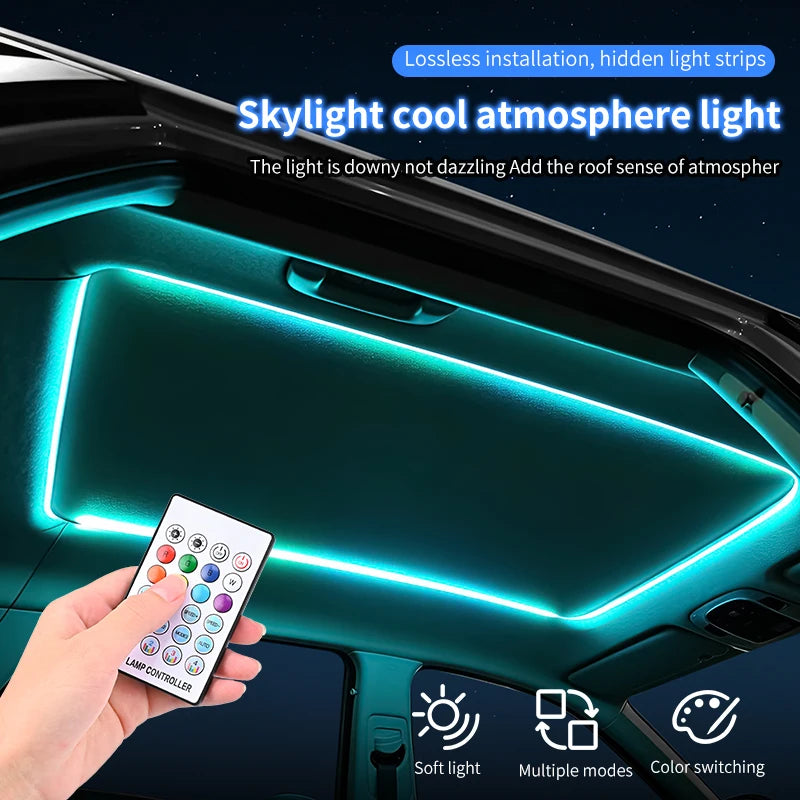 2026 Sunroof LED Strip Ambient Lamp Remote APP Control USB S
