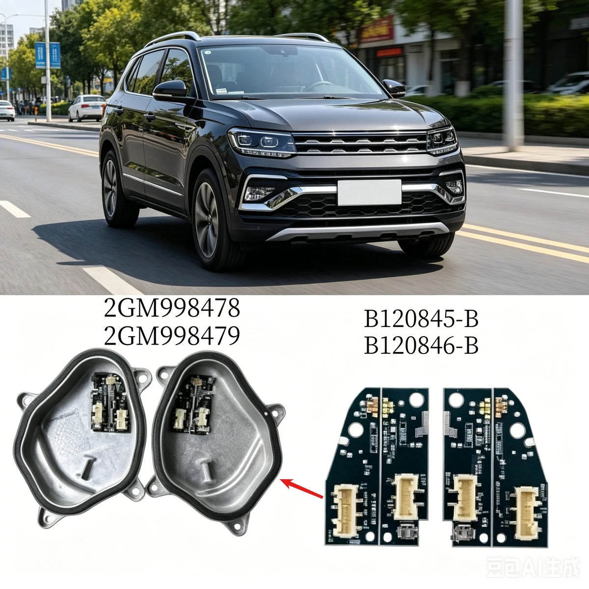 Angel Eye 2GM998478 2GM998479 DRL Turn Signal Light Module LED Headlight Chip Board B120845-B B120846-B For