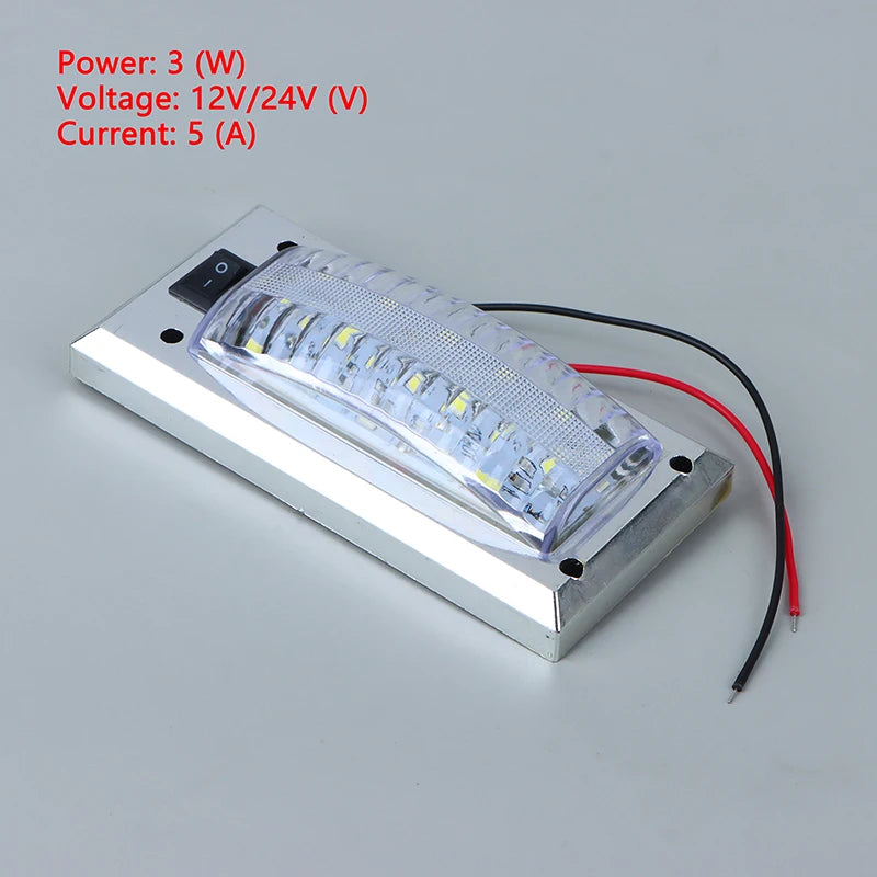 LED 12V-24V Panel Light Car Interior Reading Lamp High Brigh