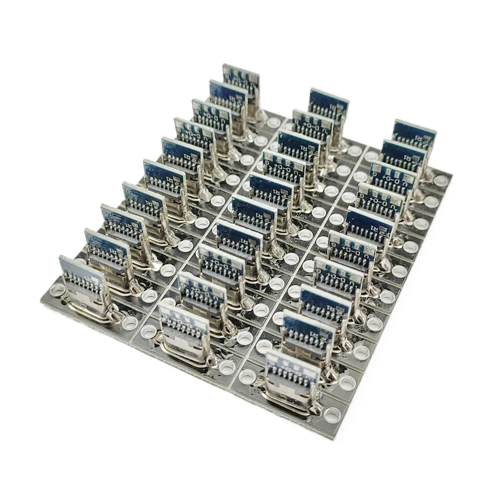 10/5/2Pcs Type-C USB Jack Socket With Fixing Plate 2Pin 4Pin