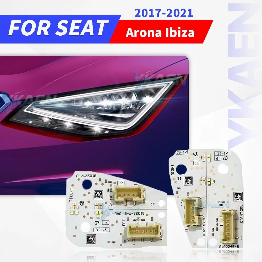 LED Headlight Daytime Running Light Turn Signal Module White DRL Boards for Seat