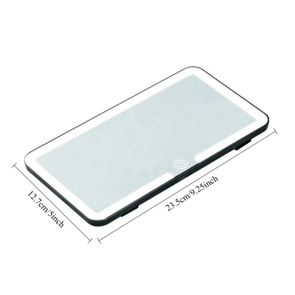 Car Interior Mirrors Sun Visor Plate LED HD Makeup Mirror fo