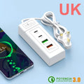 USB Fast Charging Charger Type C Wall Charger 4 Ports For iPhone Samsung Xiaomi Huawei Phone Charger EU/US/UK Plug Power Adapter