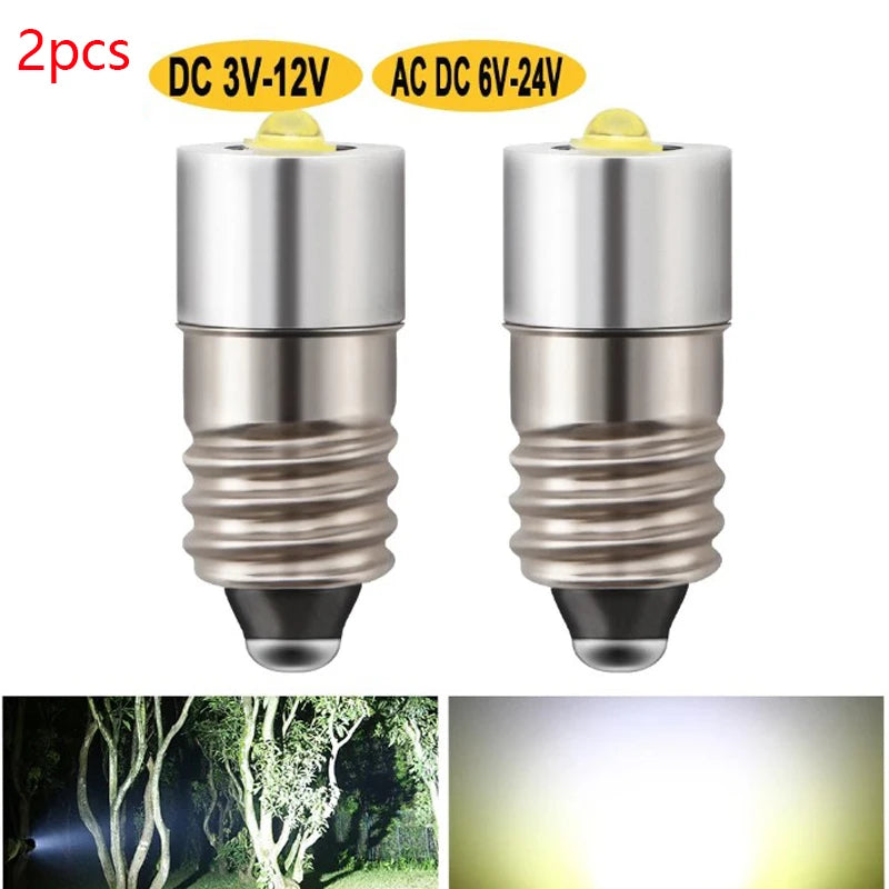 2PCS 7500K E10 Non-polar AC/DC 6V 6.3V to 24V 3535 Led 3W Bu