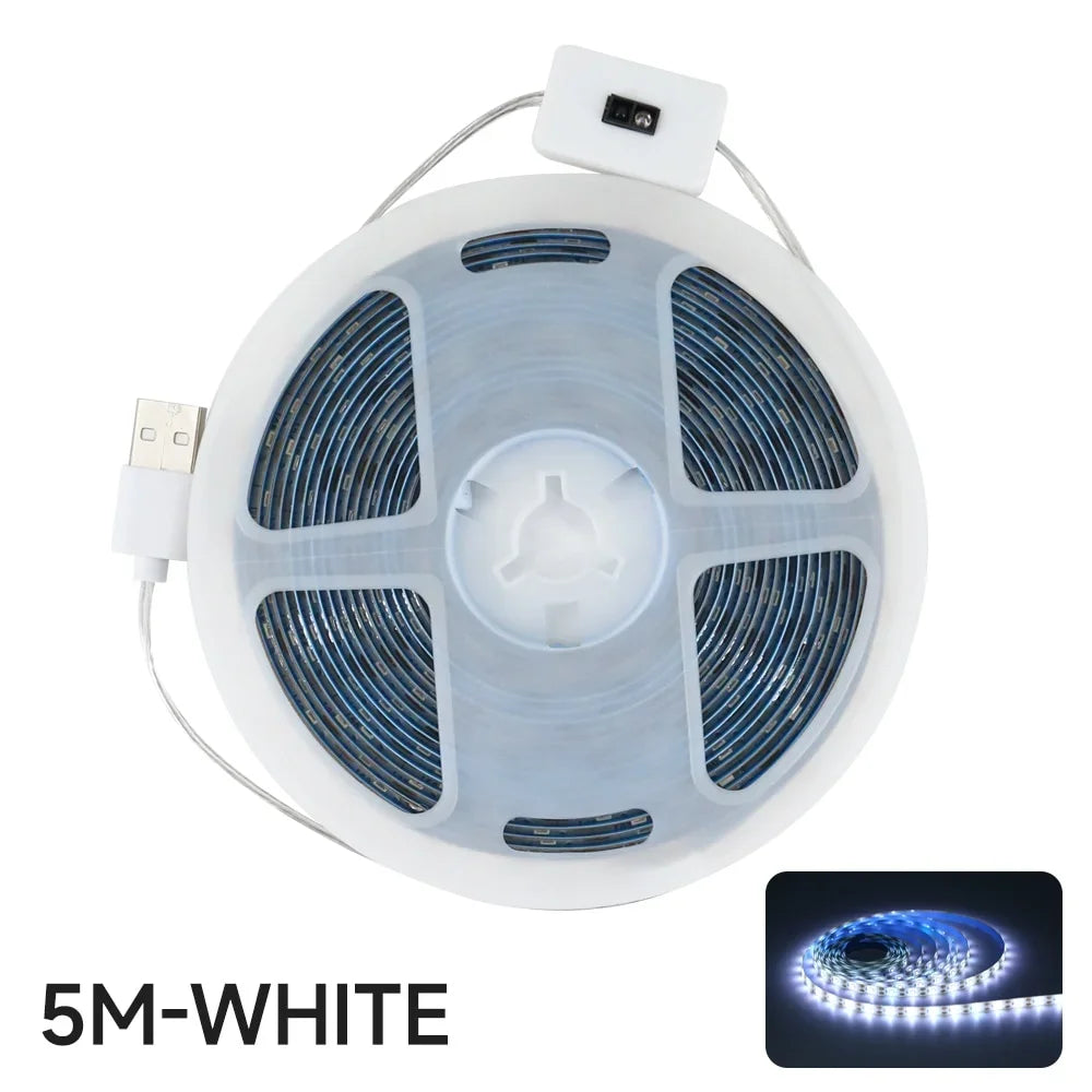 1-5M LED Lights Strip DC 5V USB Gesture Control 60 LEDs/m Backlight Dimmable Sensor Night Lights TV Kitchen Under Cabinet Lamp