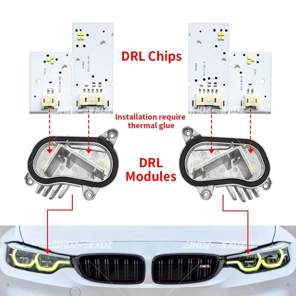 Angel Eyes For BMW M3 F80 M4 F82 F32 F33 F36 LCI 2018-2020 Adaptive Headlight DRL LED Boards for BMW F36 F32