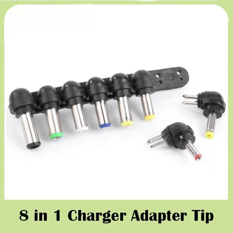 8pcs Universal DC Power Supply Charger Adapter Tips Jack Plu