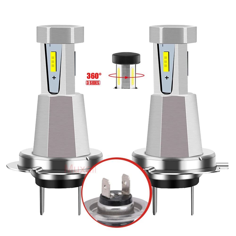 2Pcs New Sides H7 H4 LED Headlight Bulb H11 H1 Fog Light Wireless For Car Headlamp Auto Diode Lamps Turbo Led 12V