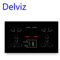 Delviz Wall Quick Charge Socket 18W Type-C Ports Dual Switch