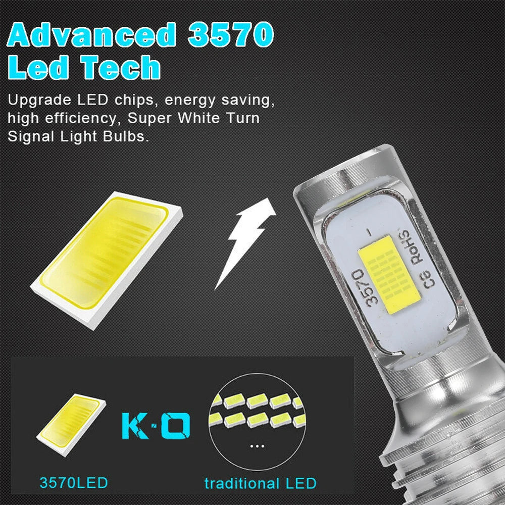 4PCS H7 LED H4 Headlight Bulbs High Low Beam 6000K White Lig
