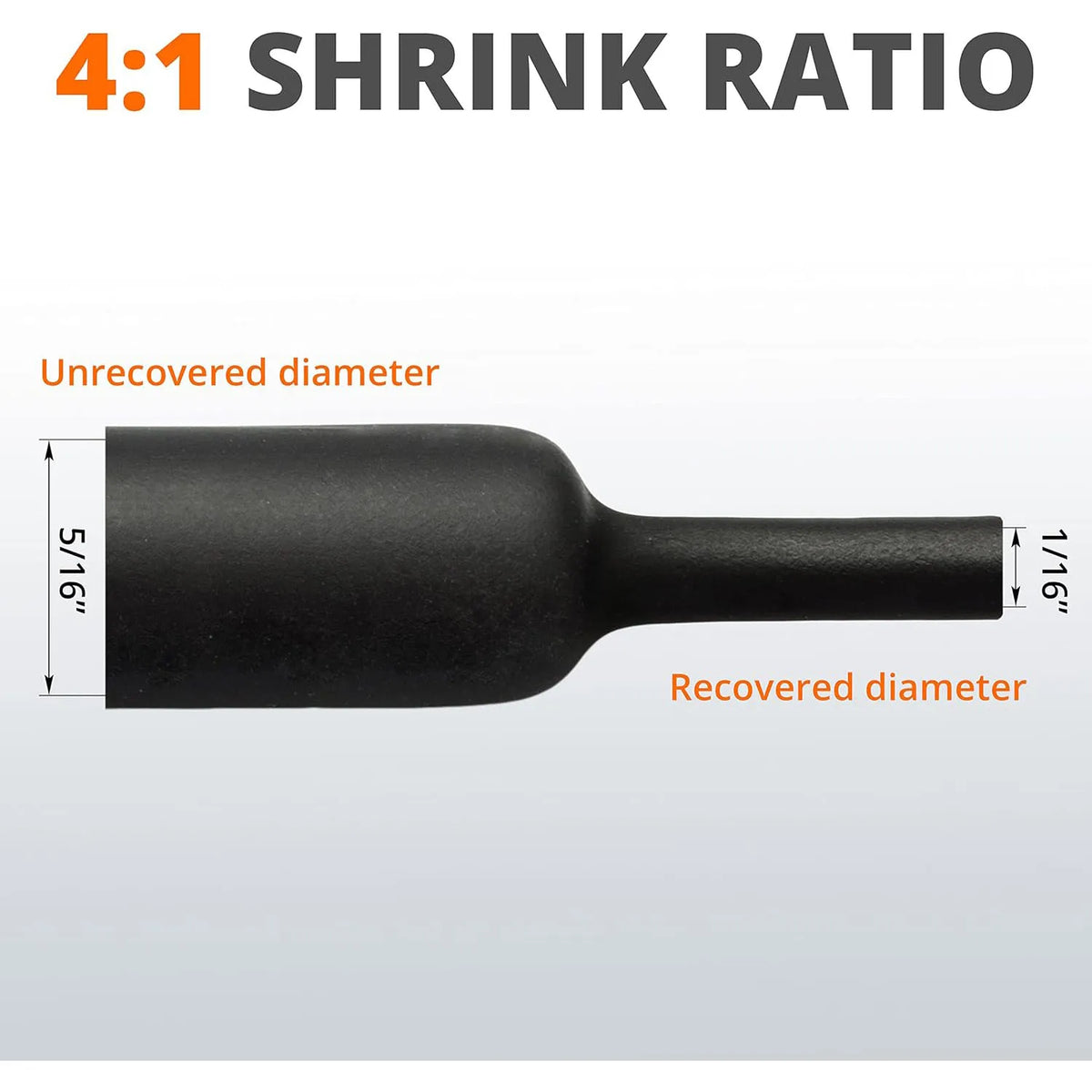 4 1 Ratio Wire Heat Shrink Tubing Adhesive Lined Φ4mm to Φ52