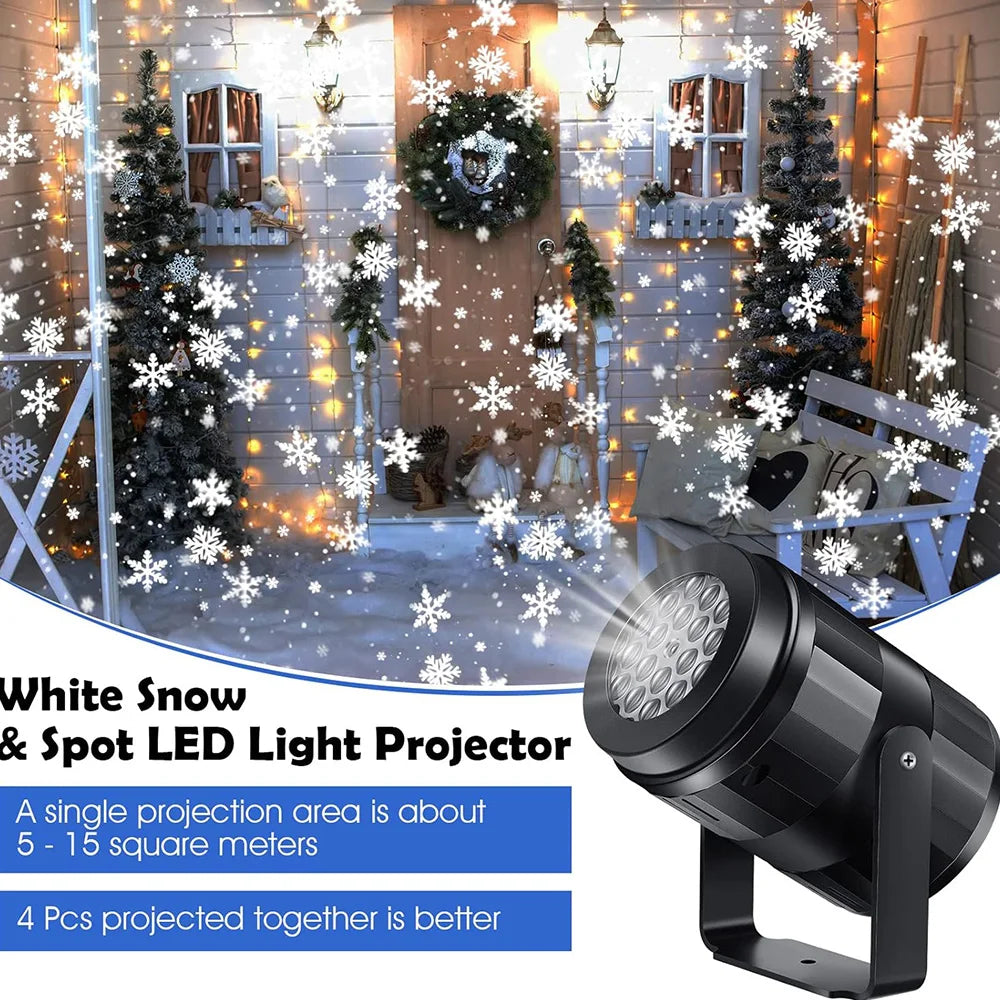 2025 LED USB Snowflake Projector Holiday Lights Christmas Pr
