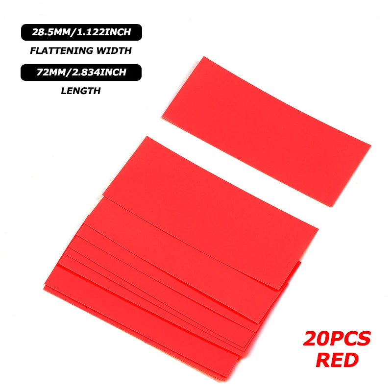20/50/100pcs 18650 PVC Heat Shrink Wrap Pre-cut Insulated Wrapping Sleeving Shrinkable Heat-shrink Tubing Battery Film Case