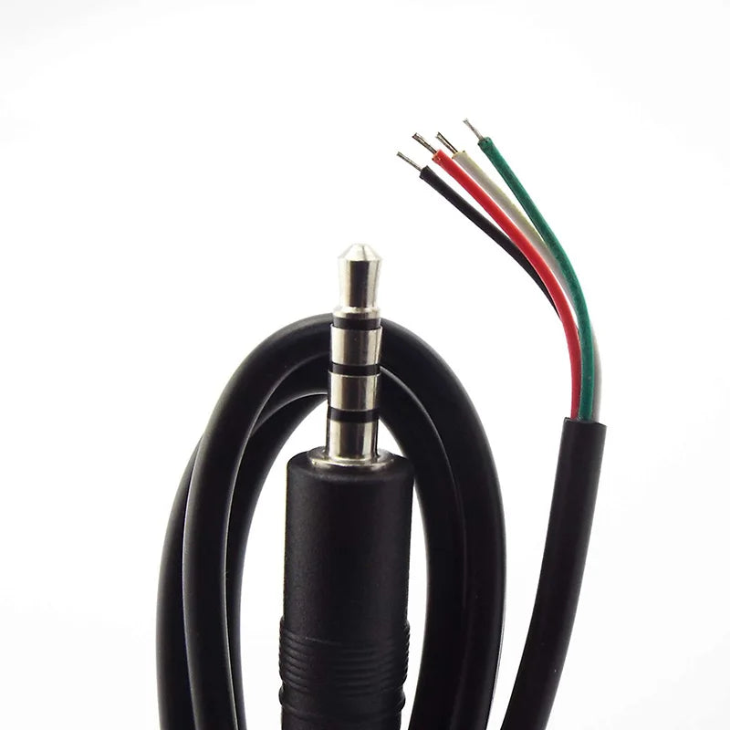 New 3.5mm 3 Pin 4 Pin Core Male Female Aux Connector 0.3M 1M