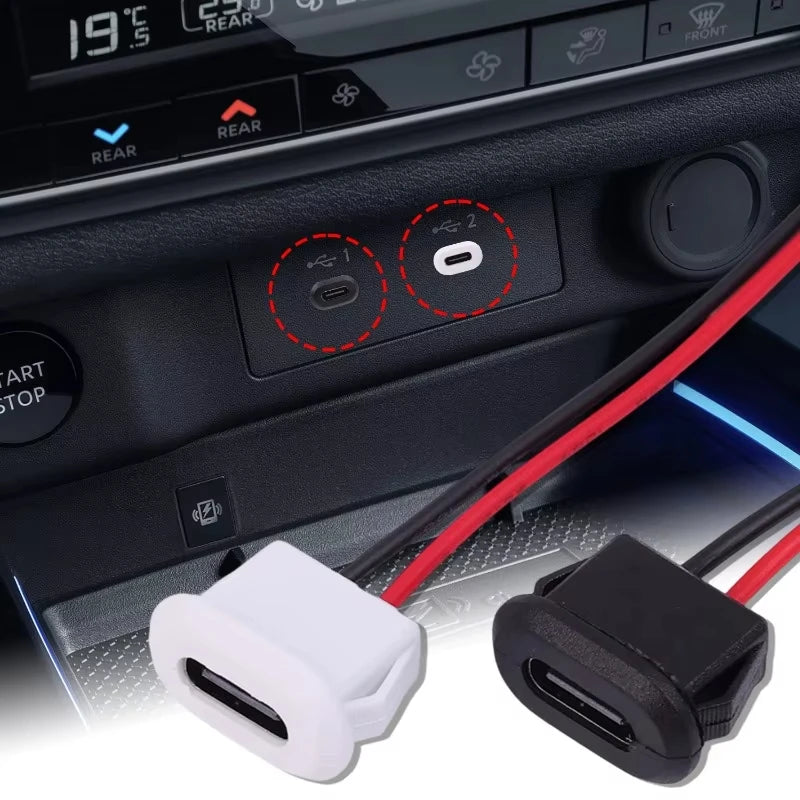 Type C Female Connector Waterproof USB C Female Jack Socket 
